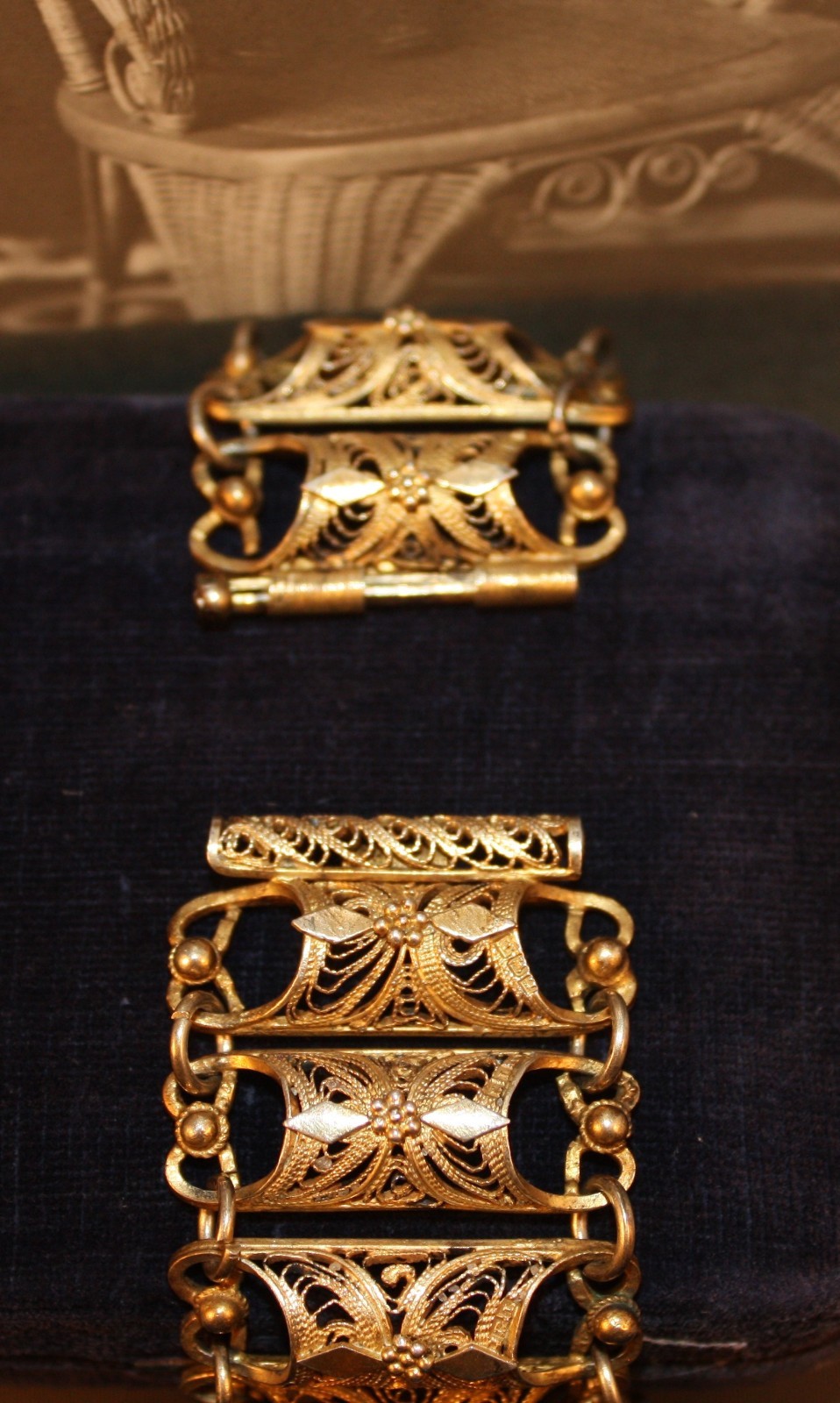 Amazing Antique Art Nouveau Filigree Bracelet