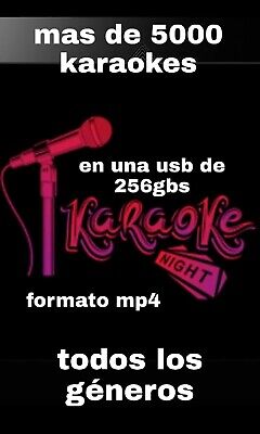 Mas de 5000 karaokes en español formato mp4 todos los géneros envío el mismo día