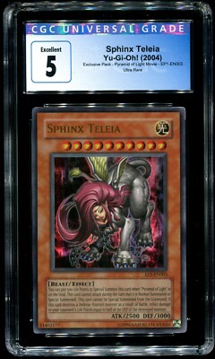CGC 5 Sphinx Teleia Ultra Rare Exclusive Pack 2004 Yu-Gi-Oh! EP1-EN003