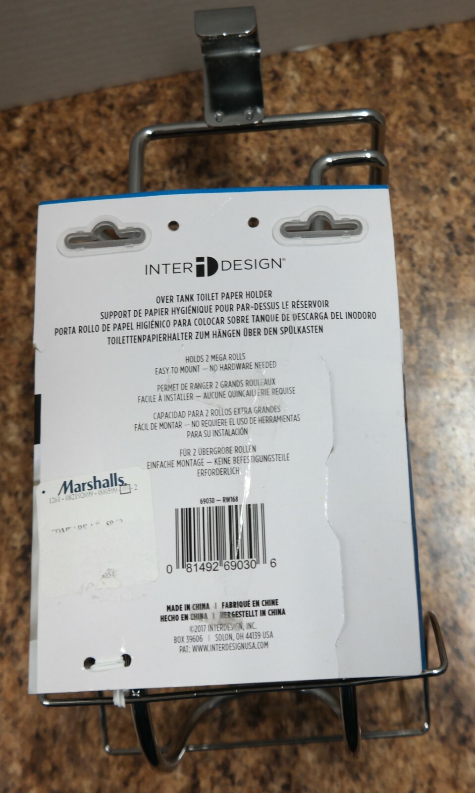 NEW Tank Toilet Paper Holder 2 Roll Bathroom Storage Organizer Stand Tissue