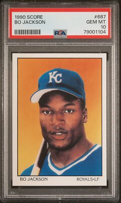 Bo Jackson 1990 Score Baseball Card #687 Graded PSA 10 | eBay