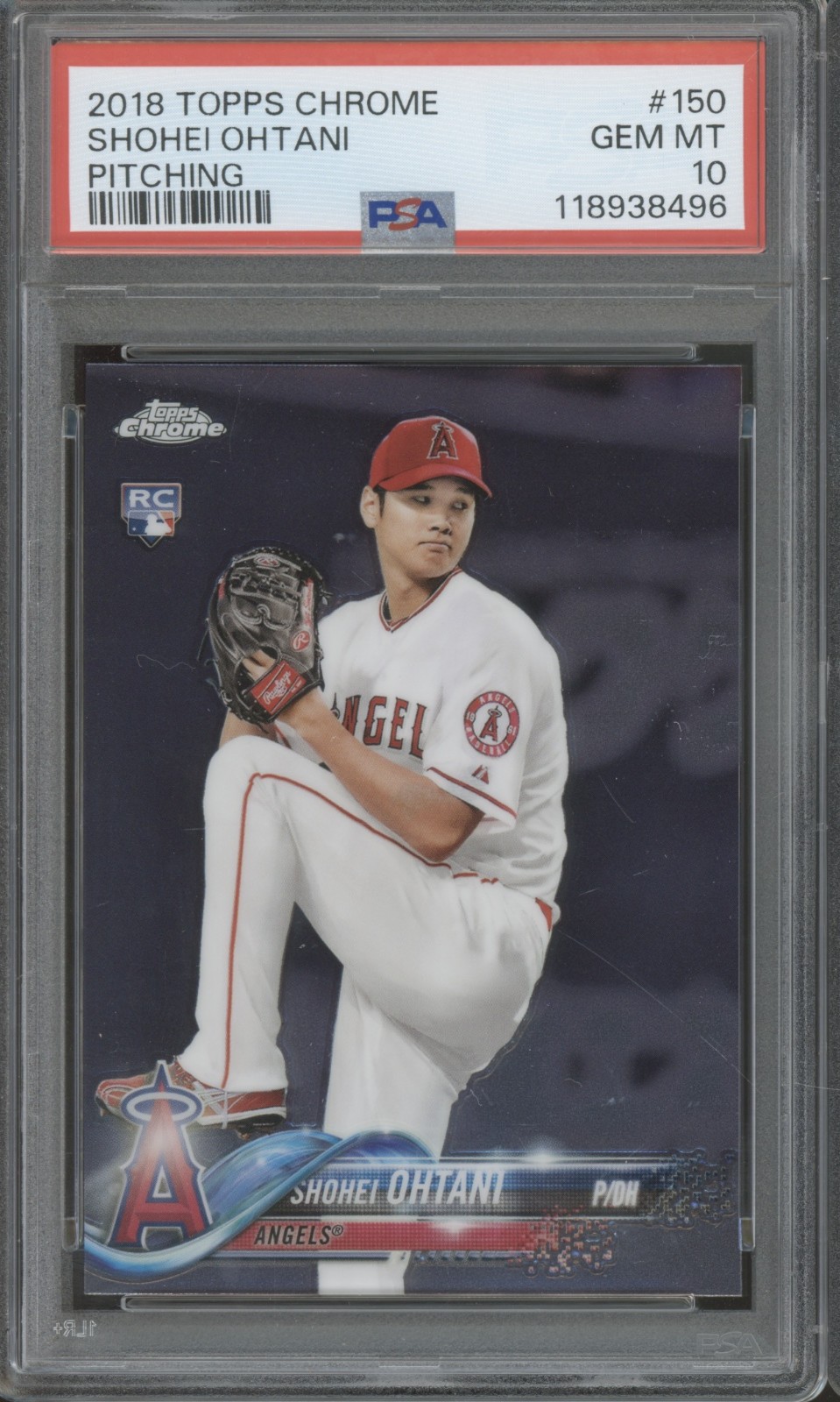 2018 Topps Chrome Pitching #150 Shohei Ohtani RC Rookie Gem Mint PSA 10