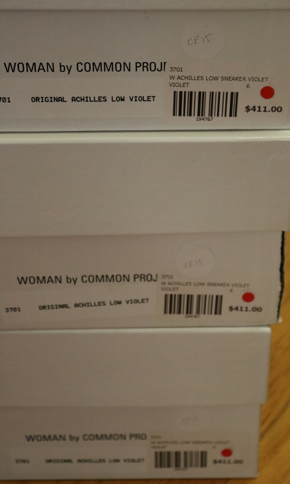 Pre-owned Common Projects Woman Violet Achilles Low Size 37 38 39 40 / 7 8 9 10 Sneakers In Purple