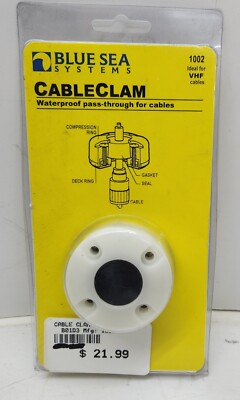 # 1002 NEW Blue Sea Systems Cable Clam .825'' Waterproof Cable Pass Through