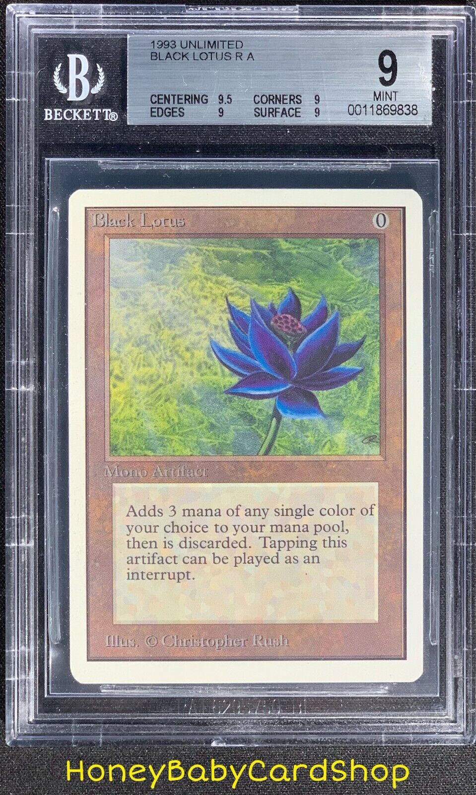 MTG Unlimited Edition 1993 Black Lotus BGS 9.0Q+ (Quad+) MTG Unlimited Edition 1993 Black Lotus BGS 9.0Q+ (Quad+)