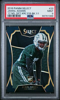 2016 Panini Select 2017 XRC Prizm #23 Jamal Adams Black Rookie Card RC 1/1 PSA 9