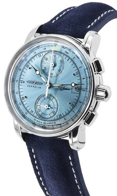 Pre-owned Zeppelin 100 Jahre Chronograph Quartz 86704 Men's Watch