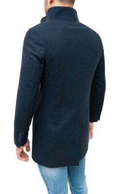 DIAMOND COLLEZIONI MANTEL HERREN DIAMANT WINTER BLAU SLIM FIT CASUAL ELEGANT KOREANISCH