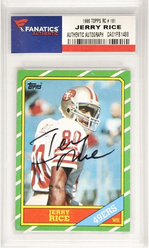 1986 Topps Jerry Rice Football Cards