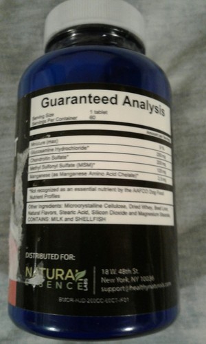 Natural Essence Labs Hip & Joint For Dogs 60 Chewable Best By 12/2020