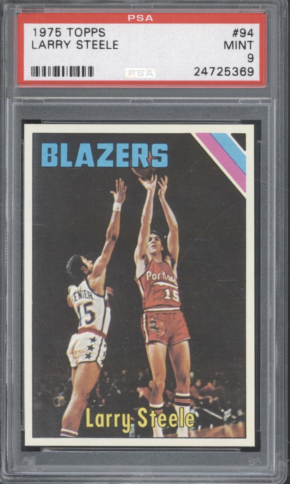 1975 Topps Basketball #94 Larry Steele Mint PSA 9
