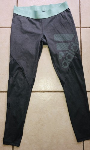 ADIDAS TECHFIT COMPRESSION SIZE LARGE Heather Gray long tights $75 NEW