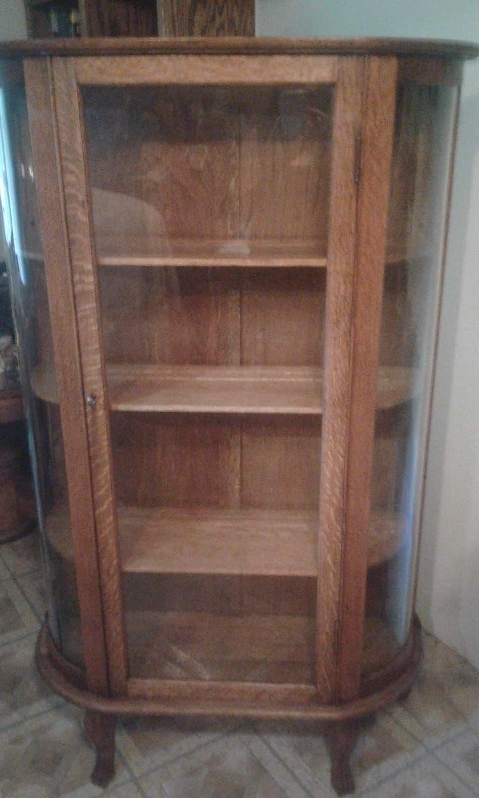 Tall Wooden China/Curio Cabinet with glass doors