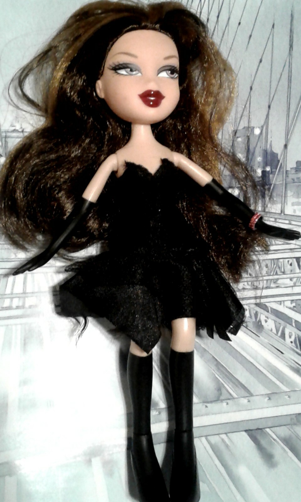 Bratz Doll Lot Goth Halloween jeans fashion  very cute pretty doll