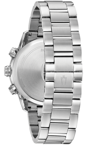 Pre-owned Bulova Silver Mens Chronograph Watch Sutton 96b319