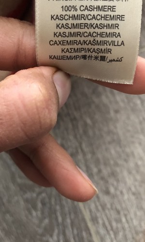 NWOT $625 CAD Burberry Brit Women's 100% Cashmere Sweater Beige/Red Striped XS