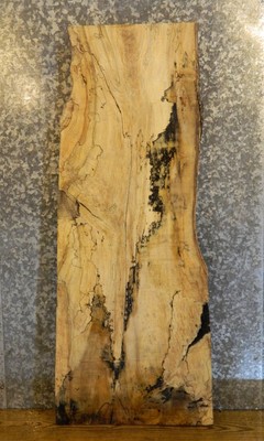 Spalted Maple Partial Live Edge Sofa/Side/Console Table Top Slab 545