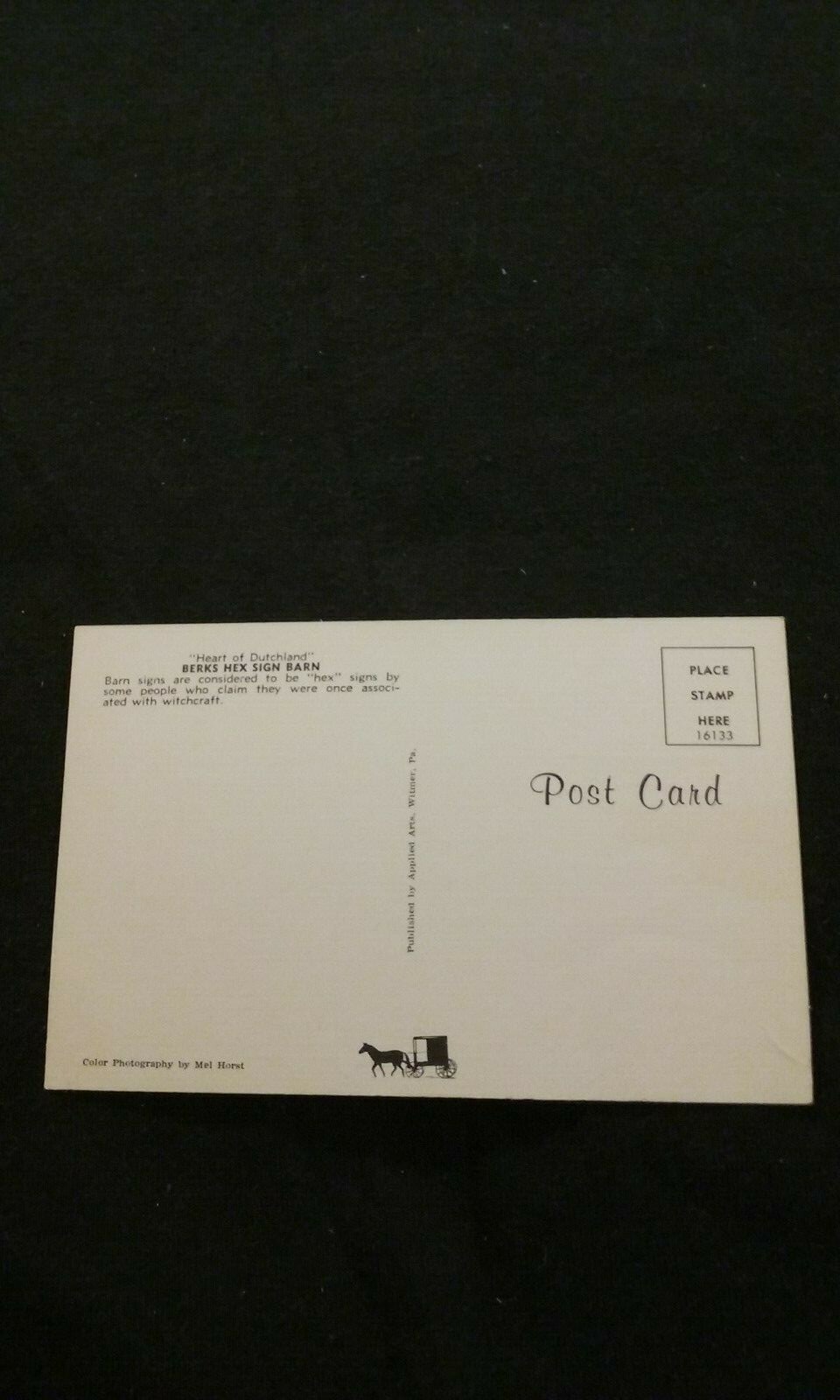 Heart of Dutchland Berks Hex Sign Barn - Barn Signs Old Postcard Unused