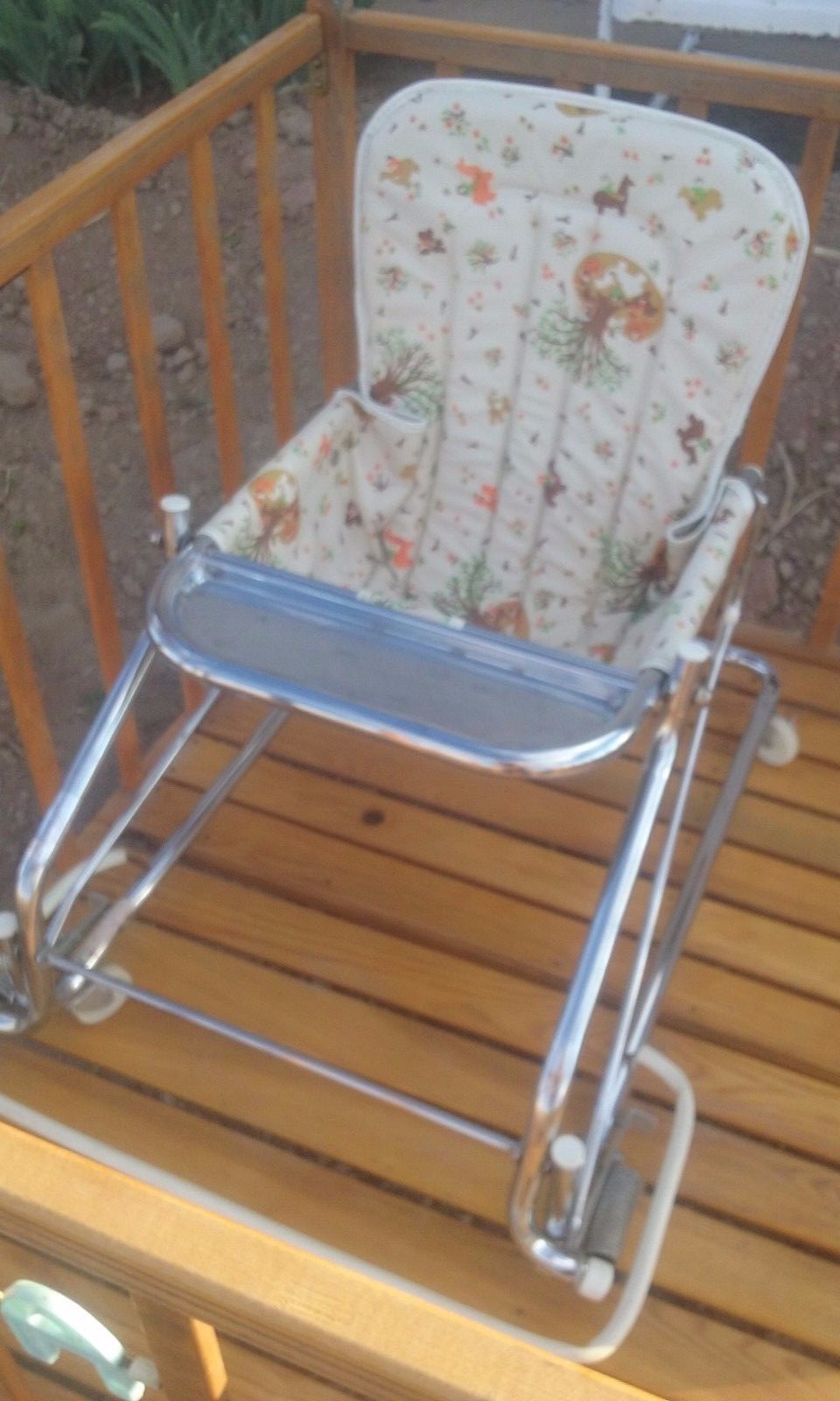 Baby walker bouncer seat antique vintage retro highchair stroller infant baby