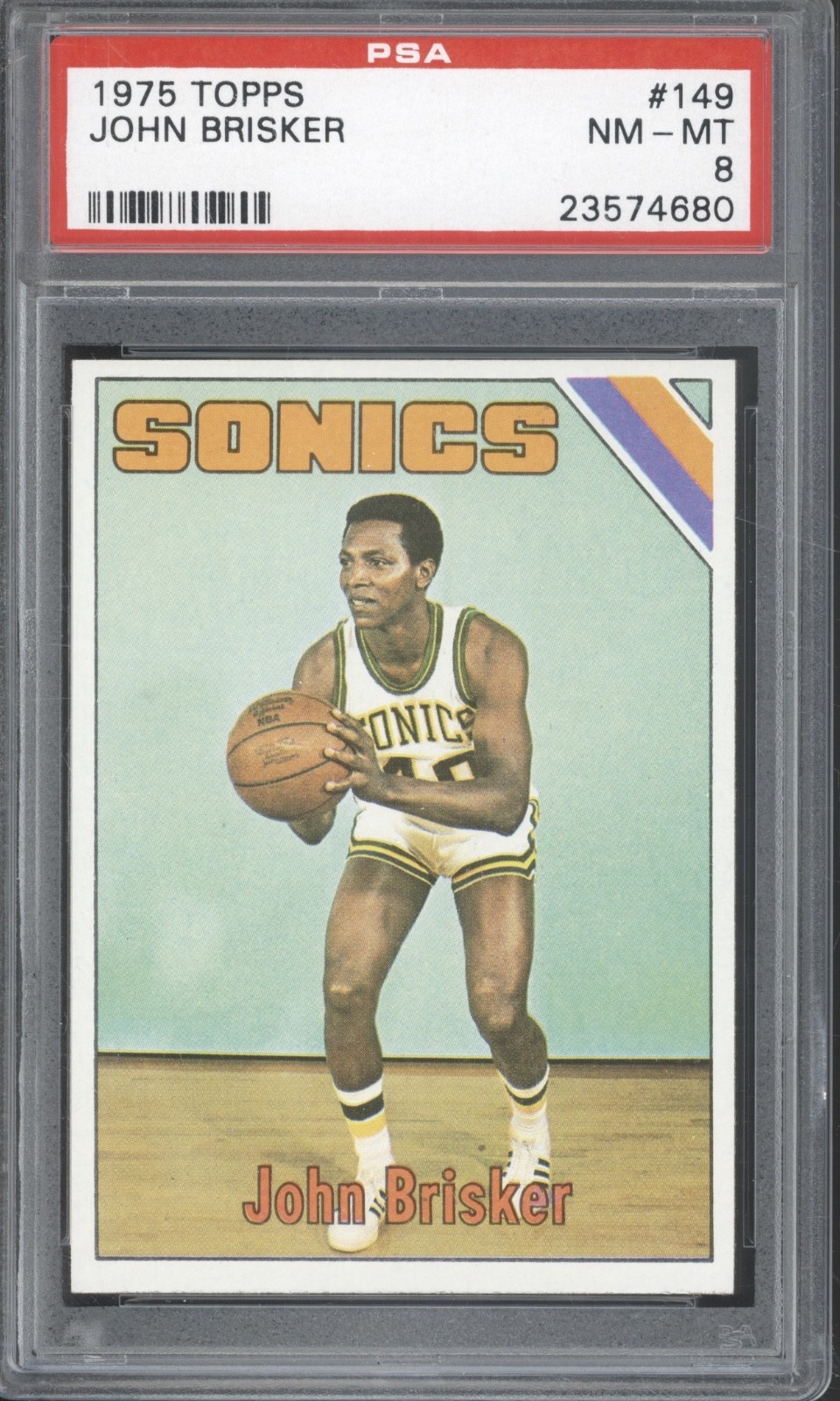 1975 Topps Basketball #149 John Brisker NM-MT PSA 8
