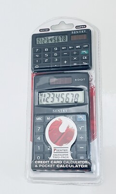 Sentry Credit Card Calculator & Pocket Calculator CAPD3 NEW SEALED