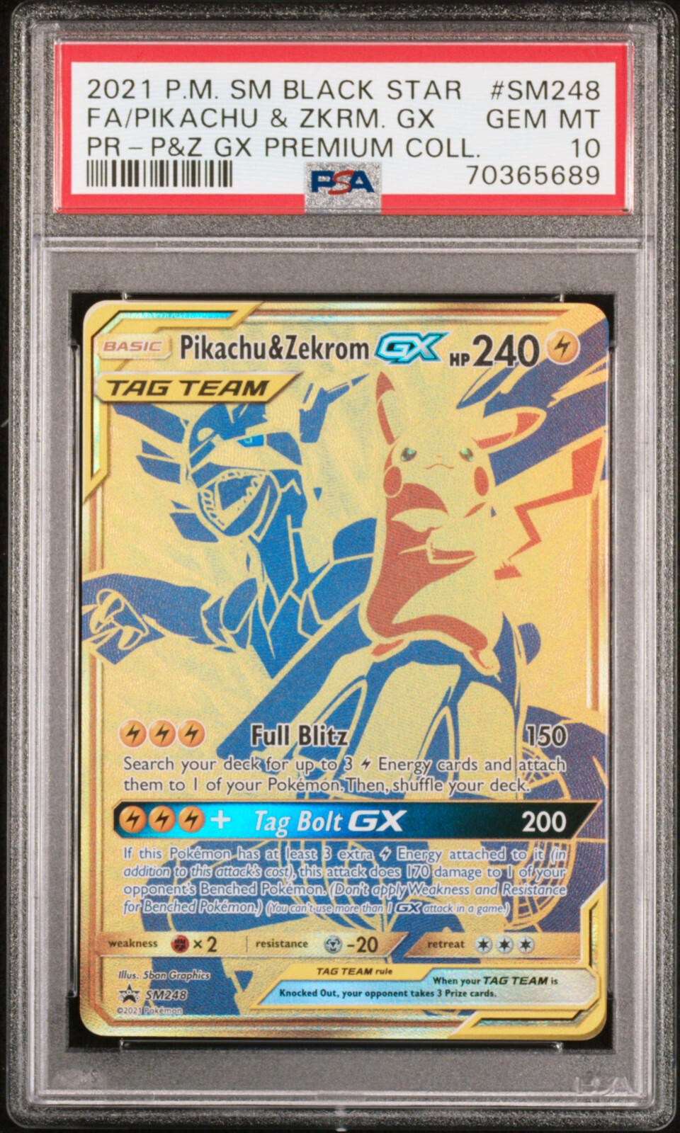 PSA 10 GEM MINT PIKACHU & ZEKROM GX SM248 POKEMON SUN & MOON PSA 10 GEM MINT PIKACHU & ZEKROM GX SM248 POKEMON SUN & MOON