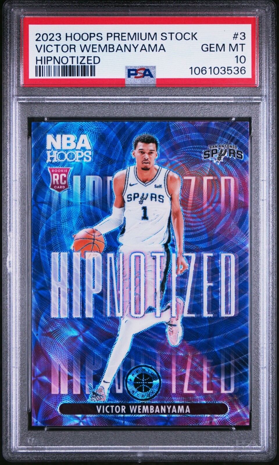 その他 23-24 PANINI NBA HOOPS Wembanyama RC SSP 2023 NBA Hoops Premium Stock Victor Wembanyama RC HIPNOTIZED