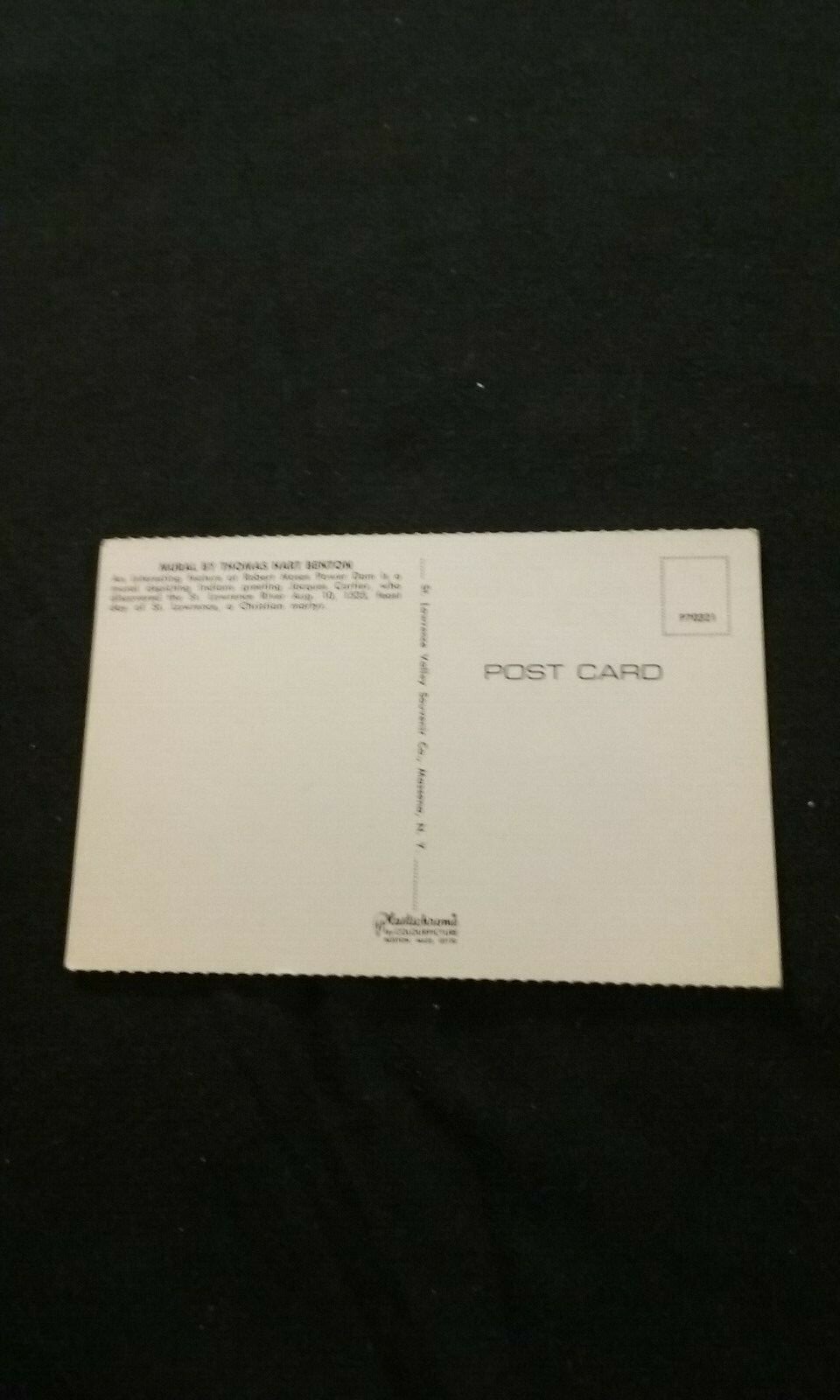 Mural by Thomas Hart Benton at Robert Moses Power Dam - Old Postcard Unused