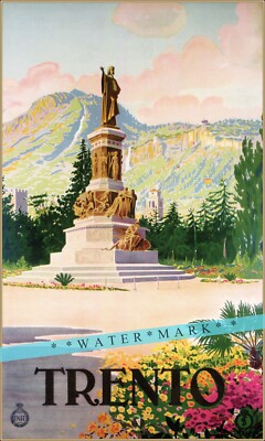 Trento 1926 Italy Vintage Poster Print Retro Style  Italian Travel Art
