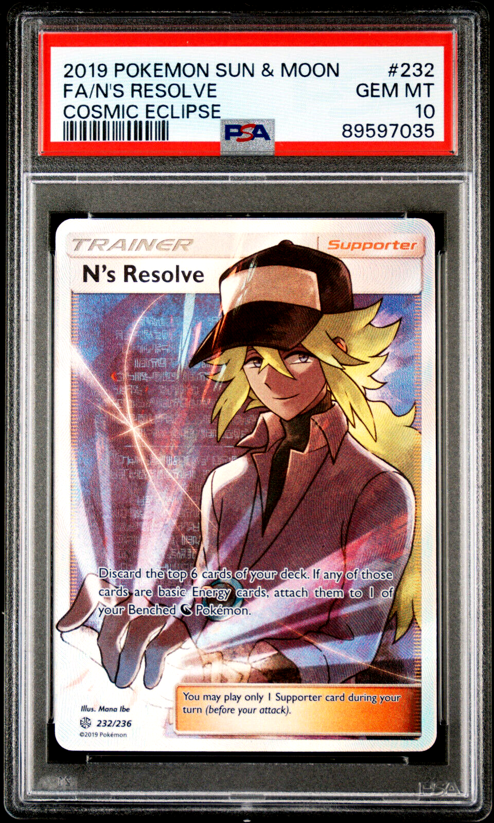 Pokemon Cosmic Eclipse N's Resolve 232/236 Full Art Rare