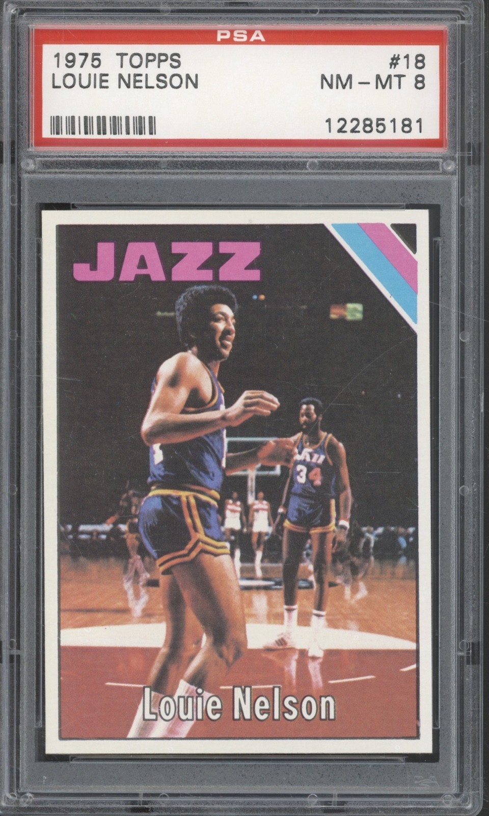 1975 Topps Basketball #18 Louie Nelson RC Rookie NM-MT PSA 8