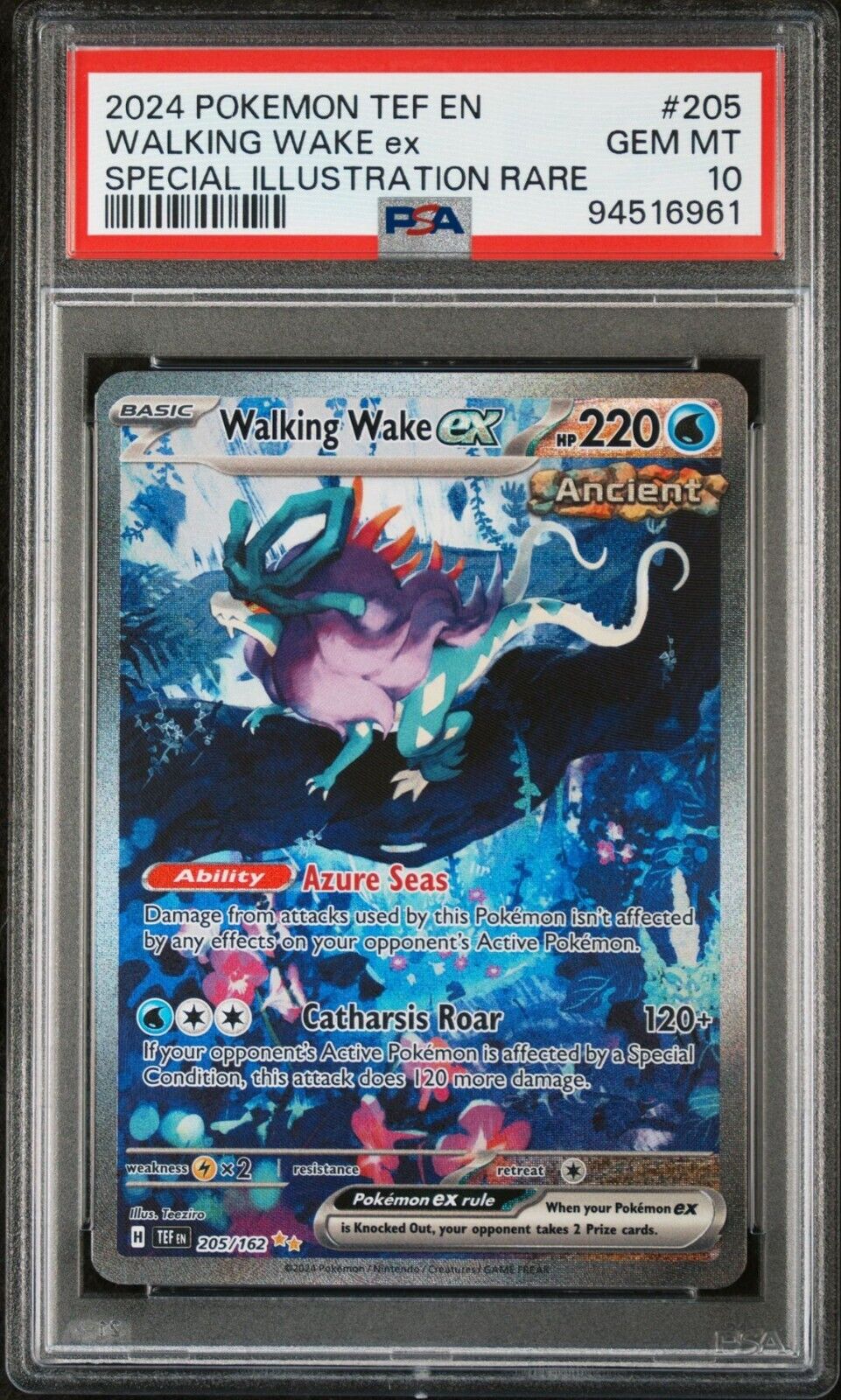 Pokémon WALKING WAKE EX 205/162 Special Illustration Rare Pokémon WALKING WAKE EX 205/162 Special Illustration Rare
