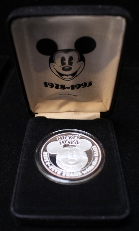 1928-1993 MICKEY MOUSE OZ .999 SILVER - LIBERTY MINT - FROSTED