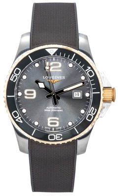 Longines HydroConquest Sunray Grey Dial Swiss Made Diver L3.782.3.78.9 Men Watch