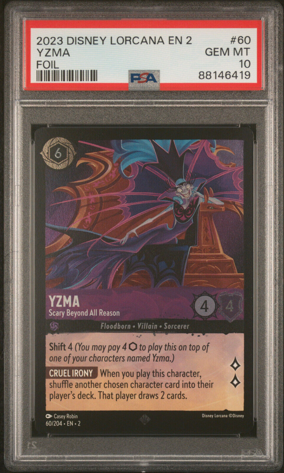 Disney Lorcana YZMA Scary Beyond All Reason 60/204 *FOIL Disney Lorcana YZMA Scary Beyond All Reason 60/204 *FOIL