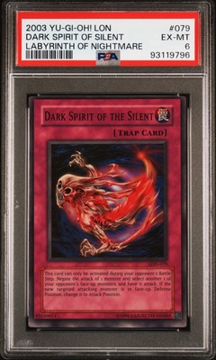 2003 YU-GI-OH! LON-LABYRINTH OF NIGHTMARE #079 DARK SPIRIT OF THE SILENT PSA 6