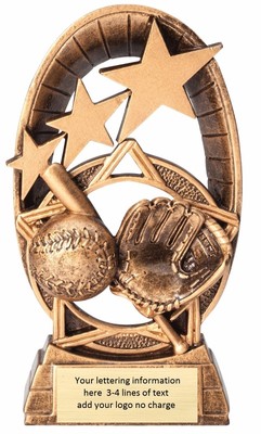 -Male Baseball Star Power Resin Trophy 9.5″ Power Baseball Resin Trophy 90603GS