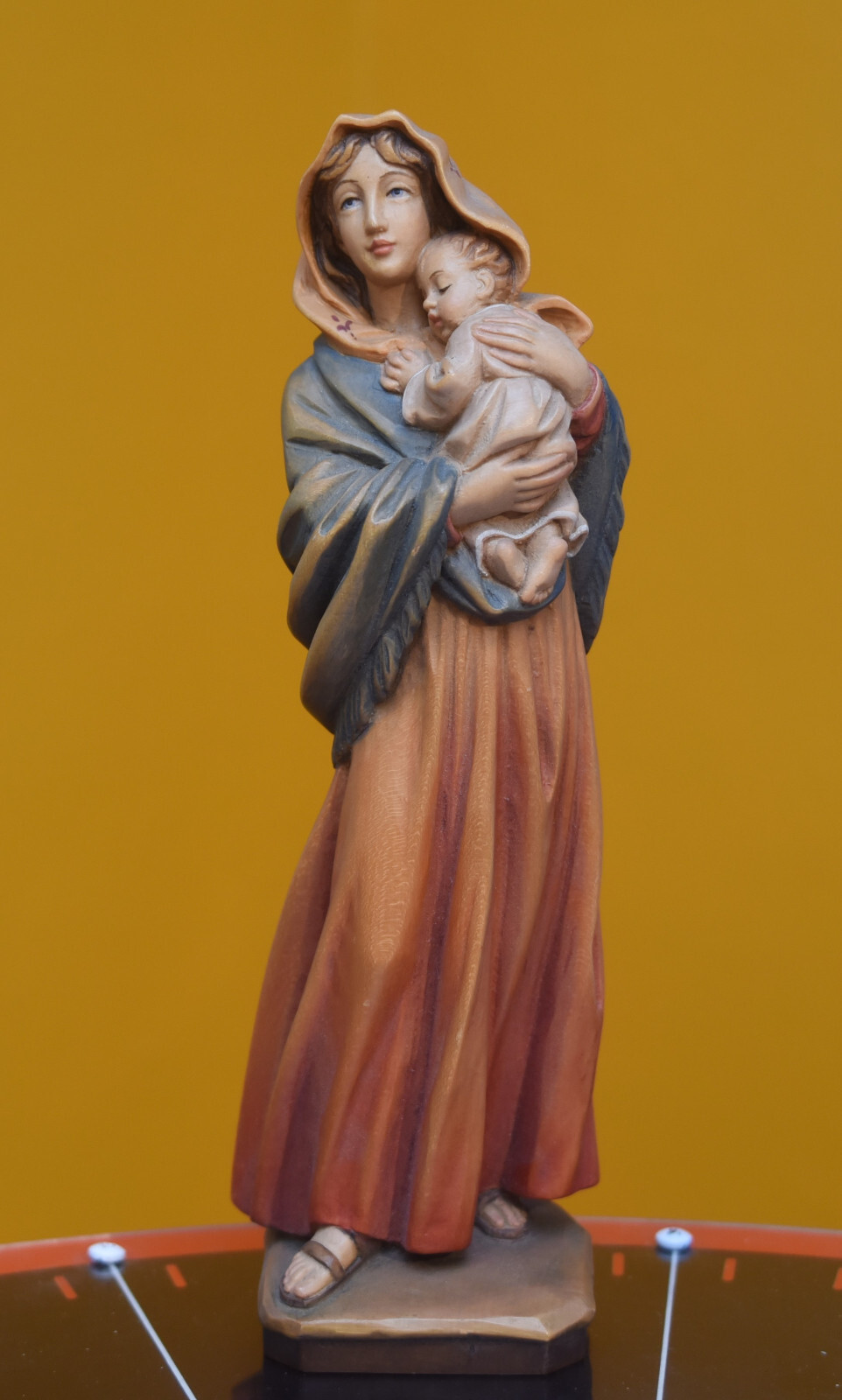 「売約済」聖母マリア像 Wood Carving by ANRI Italy VINTAGE ANRI CARVED WOOD MADONNA OF THE STREETS MARY WITH