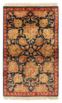 Traditional Hand-Knotted Bordered Carpet 3'0'' x 5'1'' Wool Area Rug