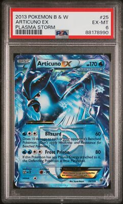 PSA 6 Articuno Ex #25 2013 Pokemon Black & White Plasma