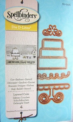 Layered Cake Spellbinders D-Lites Thin Metal Die Set S1-006 NEW!
