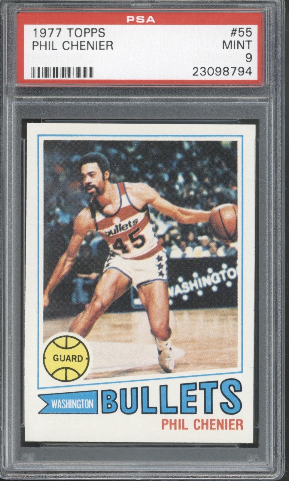 1977 Topps Basketball #55 Phil Chenier Mint PSA 9