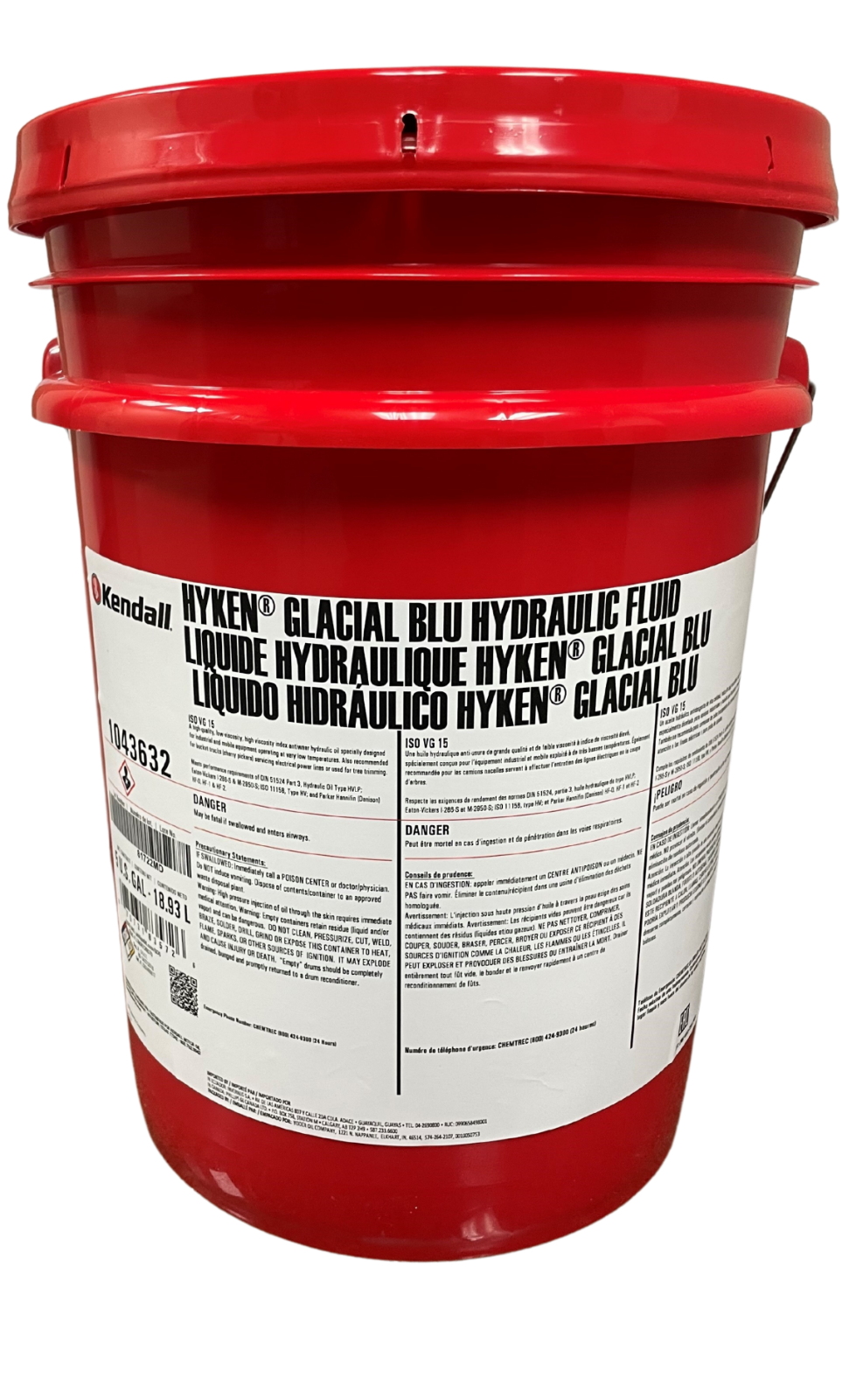 Kendall Hyken Glacial Blu Hydraulic Fluid; Dielectric