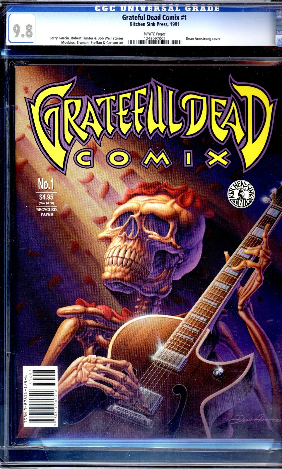 GRATEFUL DEAD COMIX #1 CGC 9.8 WHITE PAGES KITCHEN SINK