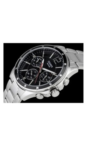 Pre-owned Casio Quartz Watch  Mtp-1374d-1avdf Steel