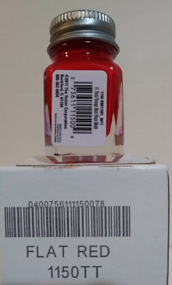 Testors Premium Paints 1150 TT, Flat Red.