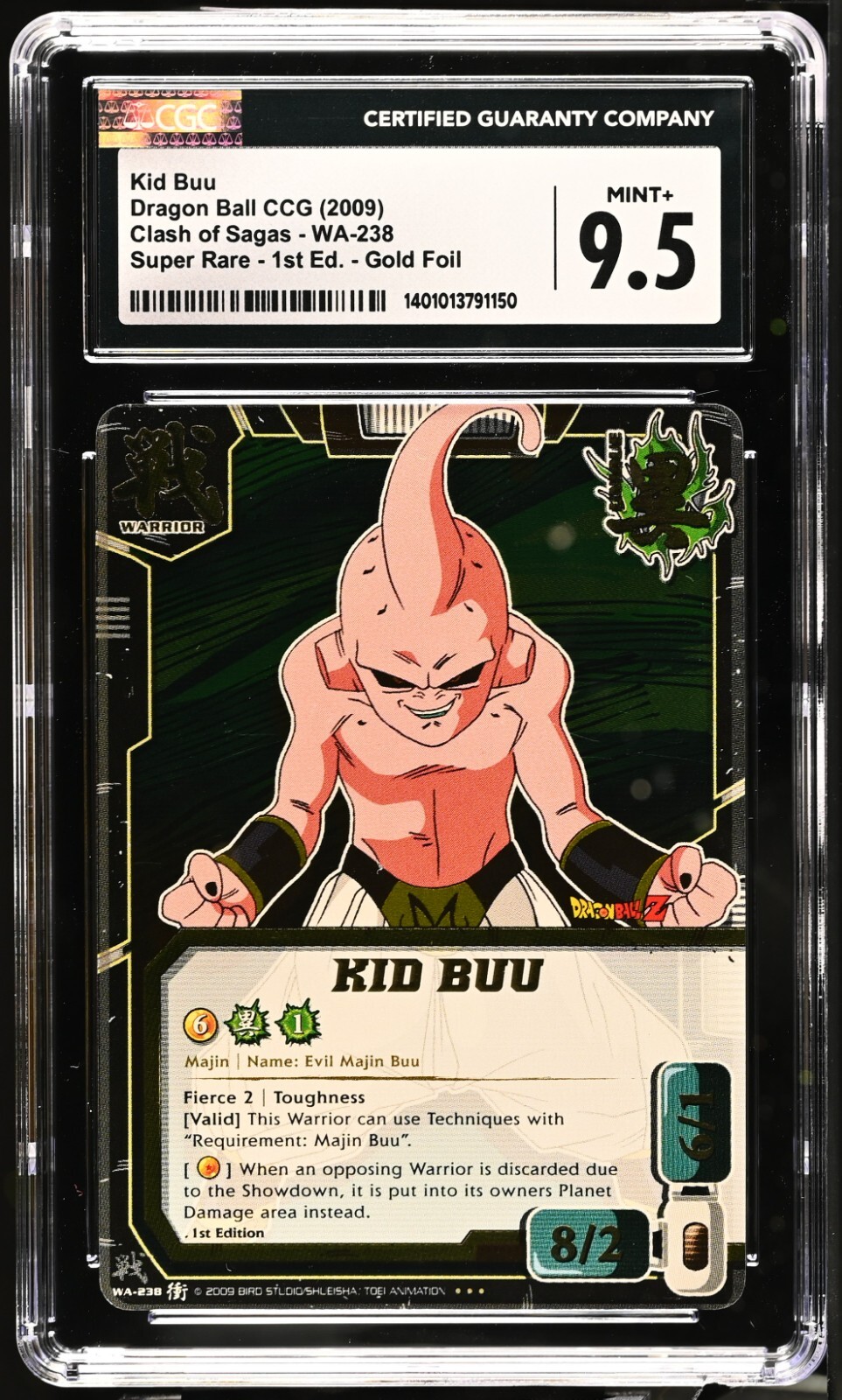 CGC 9.5 Dragonball Z TCG UR 2009 1st Edition Foil Kid Buu WA CGC 9.5 Dragonball Z TCG UR 2009 1st Edition Foil Kid Buu WA