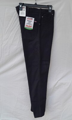 New Men's Dickies Flex Work Pant Regular Fit ED219RBK Rinsed Black