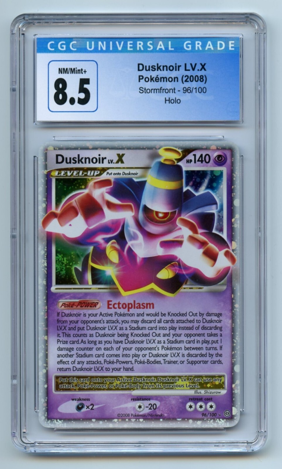 CGC 8.5 Dusknoir LV.X Stormfront 96/100 Holo Pokémon LV X