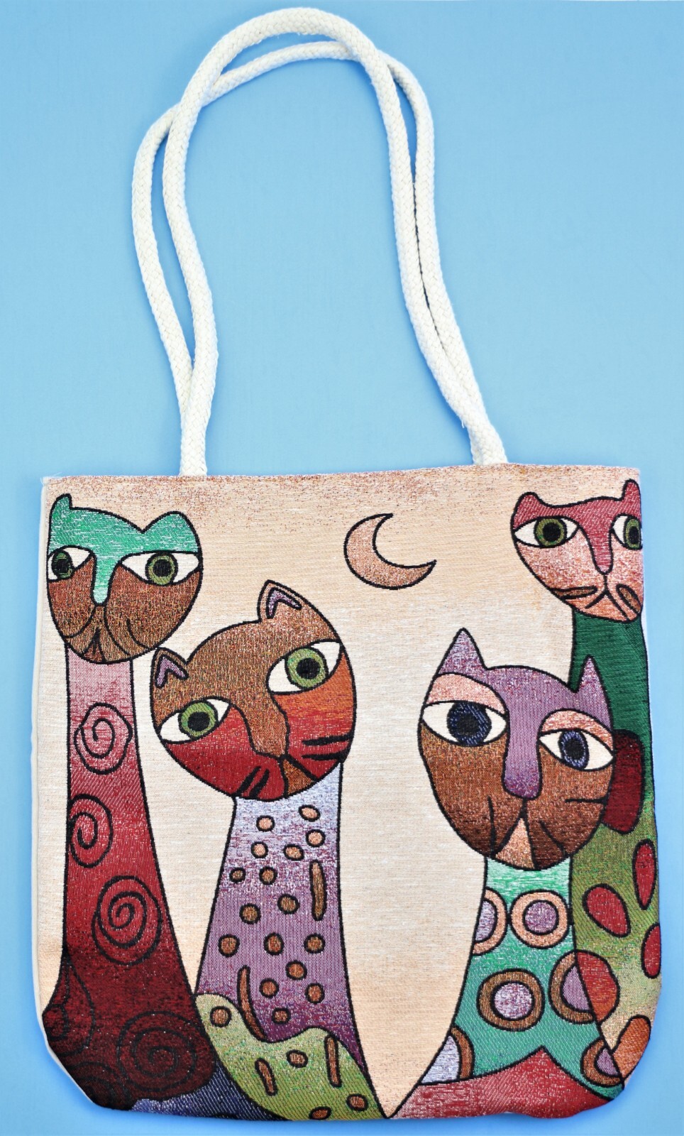 

Гобеленовая сумка Tote Cats Shopping Beach Gym Shoulder 16x 15 Уникальный дизайн Новый